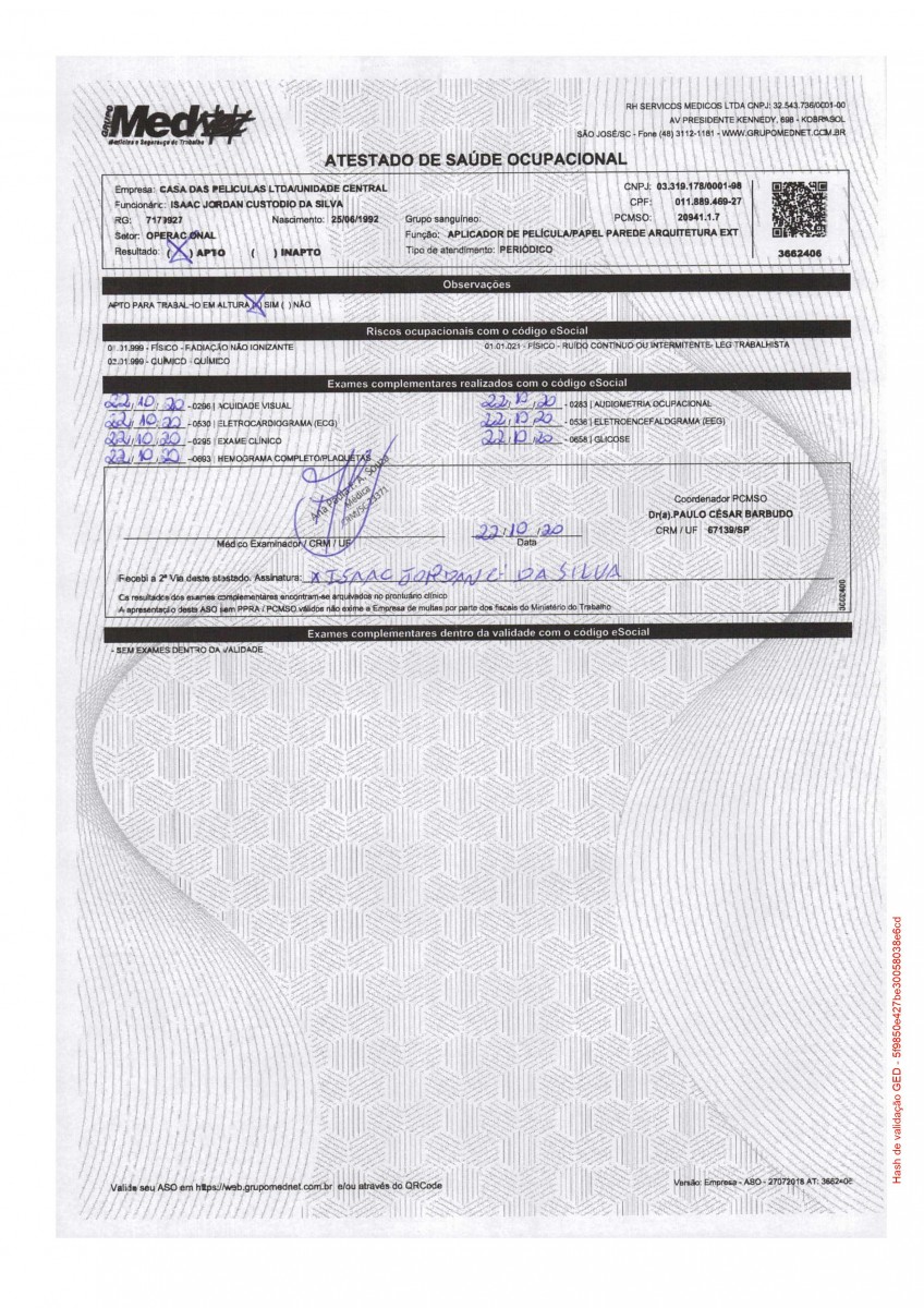 ISAAC JORDAN CUSTDIO DA SILVA