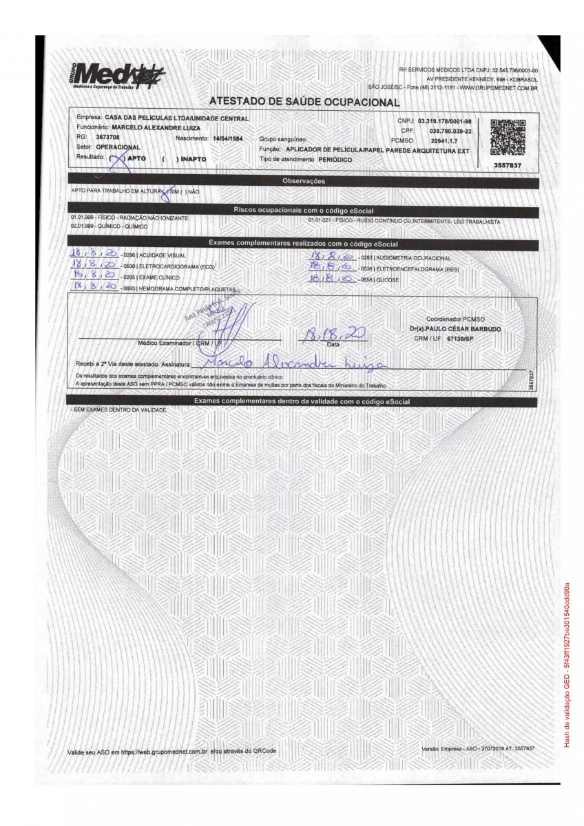 MARCELO ALEXANDRE LUIZA